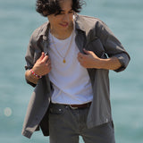 'Max' オーガニックコットン100% 秋冬用 オーバーサイズシルエット シャツ