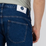 'Carlo' オーガニック,リサイクルコットン使用 ノンストレッチデニム ショートパンツ(Stone Indigo)