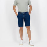 'Carlo' オーガニック,リサイクルコットン使用 ノンストレッチデニム ショートパンツ(Stone Indigo)