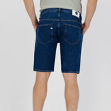 'Carlo' オーガニック,リサイクルコットン使用 ノンストレッチデニム ショートパンツ(Stone Indigo)