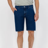 'Carlo' オーガニック,リサイクルコットン使用 ノンストレッチデニム ショートパンツ(Stone Indigo)