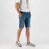 'Carlo' オーガニック,リサイクルコットン使用 ノンストレッチデニム ショートパンツ(Medium Worn)