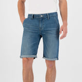 'Carlo' オーガニック,リサイクルコットン使用 ノンストレッチデニム ショートパンツ(Medium Worn)