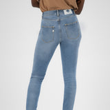 'Skinny Hazen' サスティナブル素材使用 ハイウェスト ストレッチFan Stoneデニム