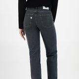 'Easy Go' オーガニックコットン使用 ノンストレッチ Used Blackデニム