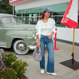 'High Jamie' オーガニックコットン使用ノンストレッチMedium Stoneデニム