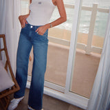 'High Jamie' オーガニックコットン使用ノンストレッチMedium Stoneデニム