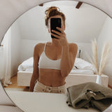 'Franca' フェアトレード オーガニックコットンノンワイヤーブラ (白)