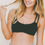 'Dion' フェアトレード オーガニックコットン使用 ノンワイヤーブラ (黒)