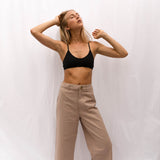 'Franca' フェアトレード オーガニックコットンノンワイヤーブラ (黒)