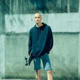 'Simon' オーガニック,リサイクルコットン使用ノンストレッチデニムショートパンツ