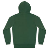 オーガニックコットン 100% ヘビーウェイト 裏起毛生地 ロゴフーディ(緑)