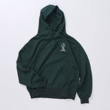 'Atlas' オーガニックコットン100% カンガルーポケット付 水性ラバープリント フーディー