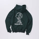 'Atlas' オーガニックコットン100% カンガルーポケット付 水性ラバープリント フーディー