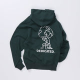 'Atlas' オーガニックコットン100% カンガルーポケット付 水性ラバープリント フーディー