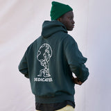 'Atlas' オーガニックコットン100% カンガルーポケット付 水性ラバープリント フーディー