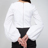 'Poplin Straight Neck' コットンブラウス - ギリシャ産