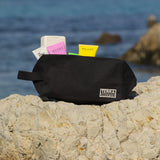 GOTSオーガニックコットン ハンドメイド YKK製ジッパー付き トイレタリーバッグ