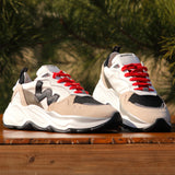 レディース 'Futura Sand Flame' リサイクル素材使用 最高級フィット感 スニーカー - イタリア産