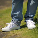 フェアトレード ユニセックス ローカットスニーカー (オールホワイト)