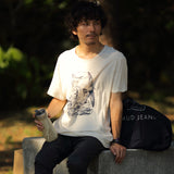 'Alpine' フェアトレード ヘンプ,オーガニックコットン混合素材使用 Tシャツ