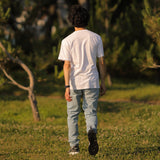 'Wave' オーガニックコットン 100%(GOTS認証) ハンドペイント Tシャツ