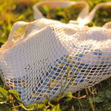 環境負荷低減オーガニックコットン 持ち手2種類 伸縮性あり メッシュバッグ