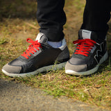 メンズ 'Runny Ash Flame' リサイクル素材使用 人間工学設計 スニーカー - イタリア産