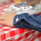 ユニセックス 'TYLER' ノンストレッチデニムジャケット ストロングブルー