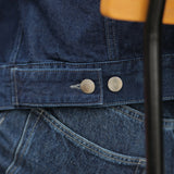 ユニセックス 'TYLER' ノンストレッチデニムジャケット ストロングブルー