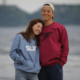 'Surf' オーガニックコットン100% 英国ハンドプリント ヘビーウェイト フーディー