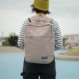 オーガニックコットン100% 環境負荷低減生産 ハンドメイド バックパック (ベージュ)