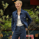 ユニセックス 'TYLER' ノンストレッチデニムジャケット ストロングブルー