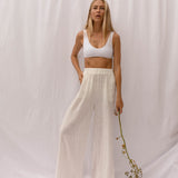 'Milou' フェアトレード オーガニックコットンノンワイヤーブラ (白)