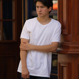 フェアトレード 余剰コットン生地使用 クルーTシャツ (白)