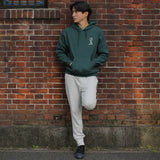 'Atlas' オーガニックコットン100% カンガルーポケット付 水性ラバープリント フーディー