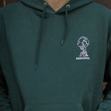 'Atlas' オーガニックコットン100% カンガルーポケット付 水性ラバープリント フーディー