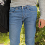 'Regular Dunn' オーガニックコットン使用 ストレッチ ピュアブルー デニム