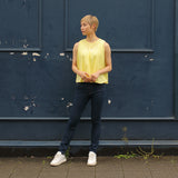 'Skinny Hazen' サスティナブル素材使用 ハイウェスト ストレッチStrong Blueデニム