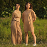 リサイクル素材使用 オーバーサイズキュロット - ギリシャ産