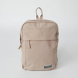 オーガニックコットン100% 環境負荷低減生産 ハンドメイド バックパック (ベージュ)