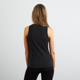 フェアトレード 余剰生地使用 スリムフィット ステープルタンクトップ (黒)