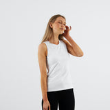 フェアトレード 余剰生地使用 スリムフィット ステープルタンクトップ (白)