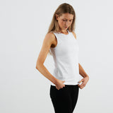 フェアトレード 余剰生地使用 スリムフィット ステープルタンクトップ (白)