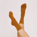 オーガニックコットン使用 ミッドライズ ストレッチ ソックス(2セット) - ポルトガル産