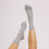 オーガニックコットン使用 ミッドライズ ストレッチ ソックス(2セット) - ポルトガル産