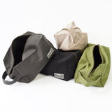 GOTSオーガニックコットン ハンドメイド YKK製ジッパー付き トイレタリーバッグ