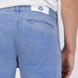 'Luca' オーガニック,リサイクルコットン使用 ノンストレッチデニム ショートパンツ(青) - 'Mud Jeans'