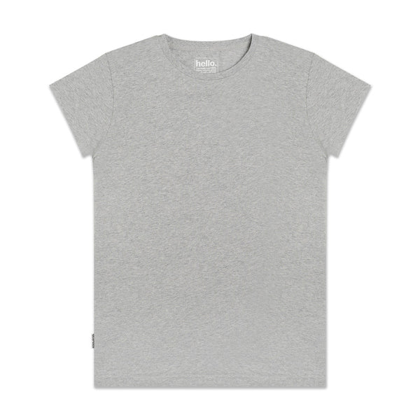 オーガニックコットン100％(GOTS認証) 縮みにくいプレウォッシュ Tシャツ-'Silverstick'