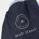 ヴィーガン ダークウォッシュデニム スリップポケット付き ロゴ刺繍 トートバッグ - 'Mud Jeans'